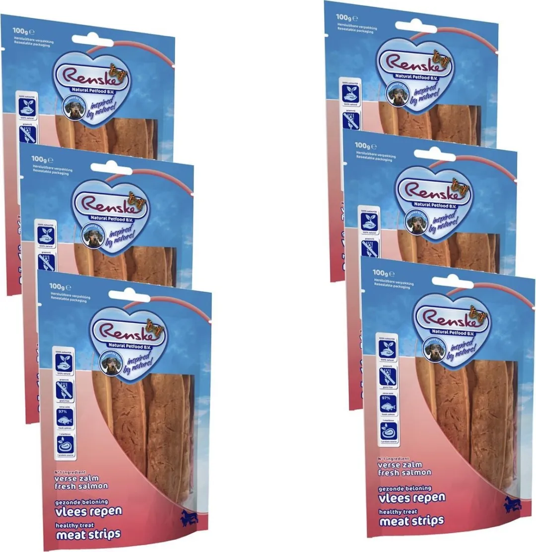 Renske Vleesrepen Hondensnacks 6x100g