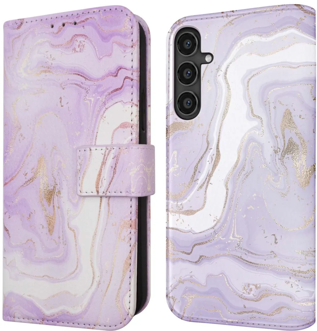 Imoshion Samsung Galaxy S23 FE Hoesje Purple Marble
