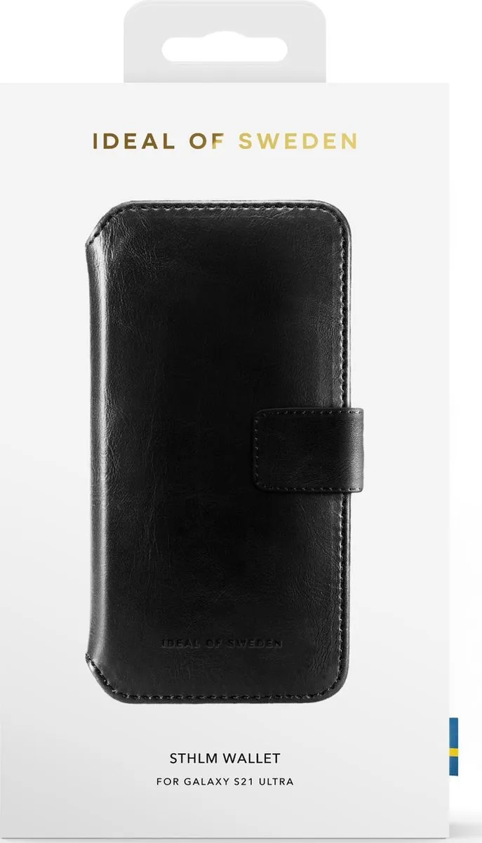 iDeal of Sweden Stockholm Wallet S21 Ultra - 3 Pasjes - Zwart - afbeelding 4 van 6