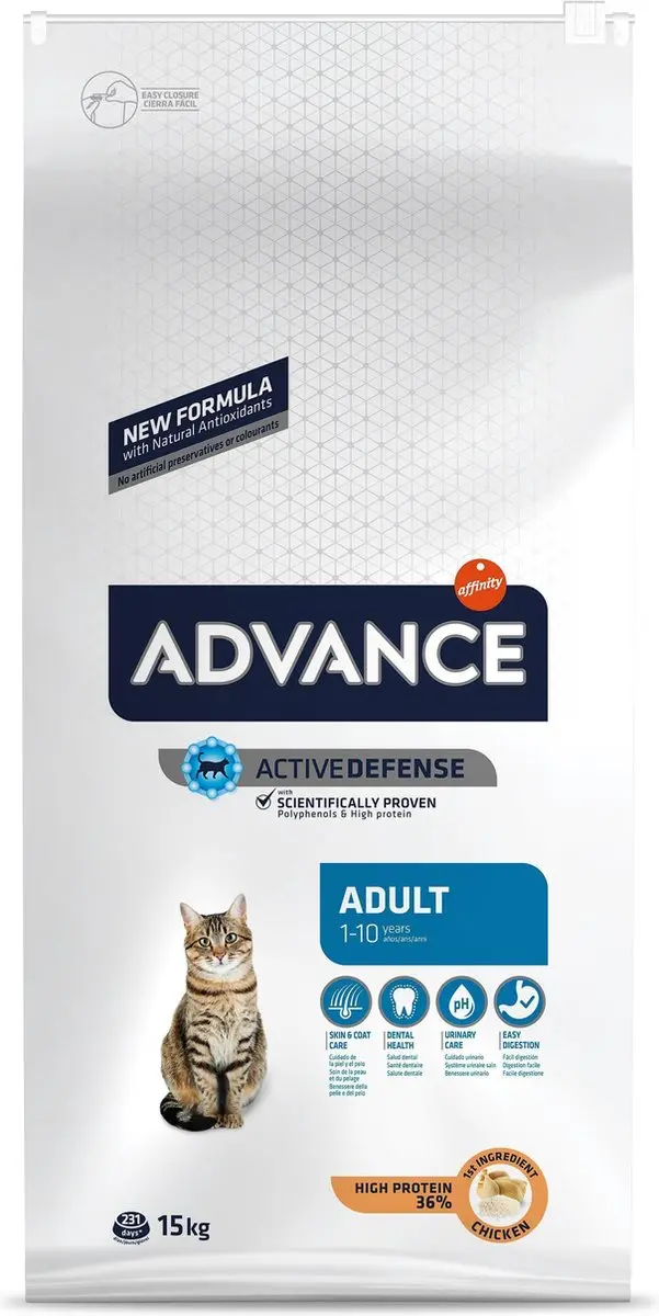 Advance Adult Kip & Rijst Kattenvoer 15kg - afbeelding 3 van 4