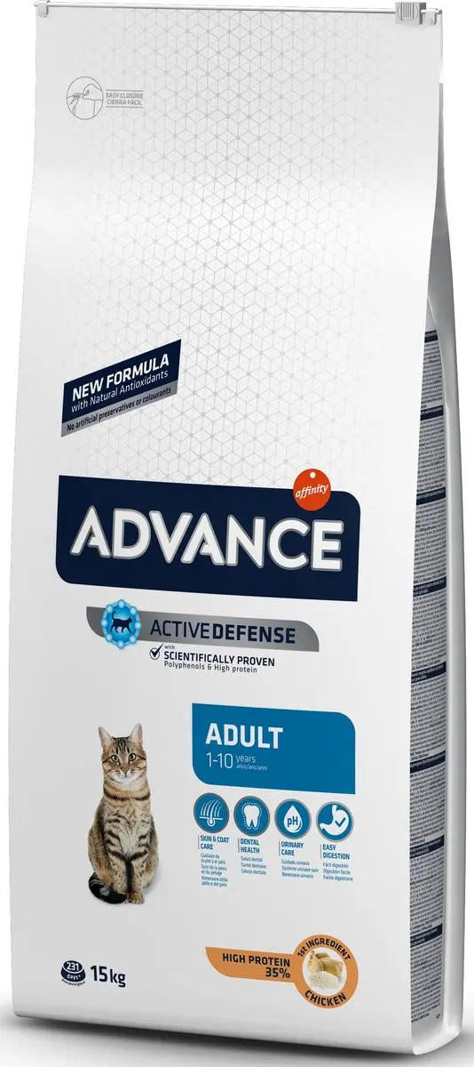 Advance Adult Kip & Rijst Kattenvoer 15kg - afbeelding 2 van 4