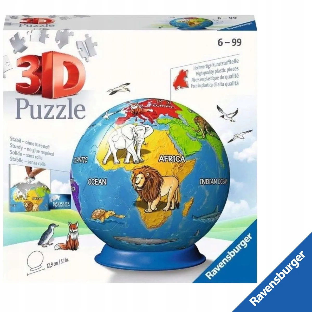 Ravensburger 3D Wereldbol Puzzel 72 Stuks