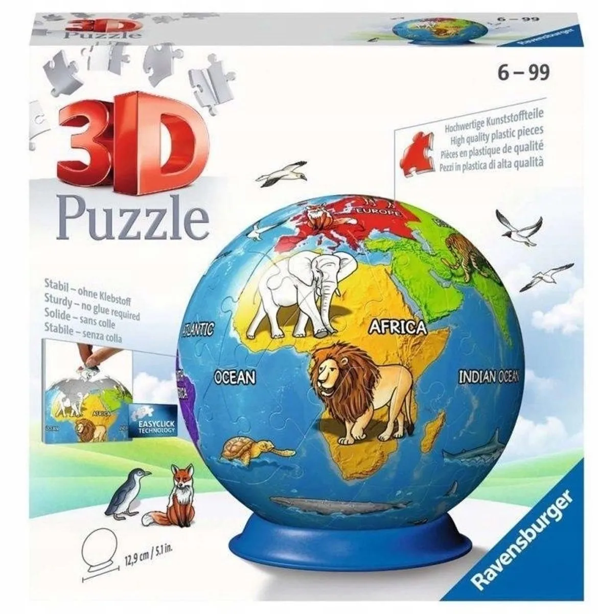 Ravensburger 3D Wereldbol Puzzel 72 Stuks