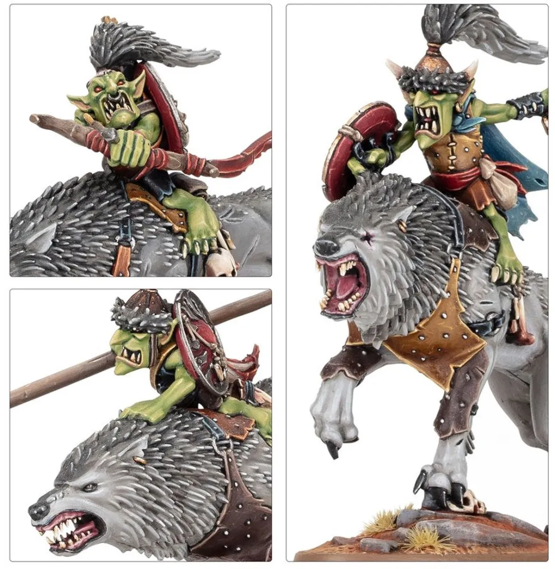 Games Workshop Gloomspite Gitz Snarlboss & Wolfgit Retinue - 25 Stuks