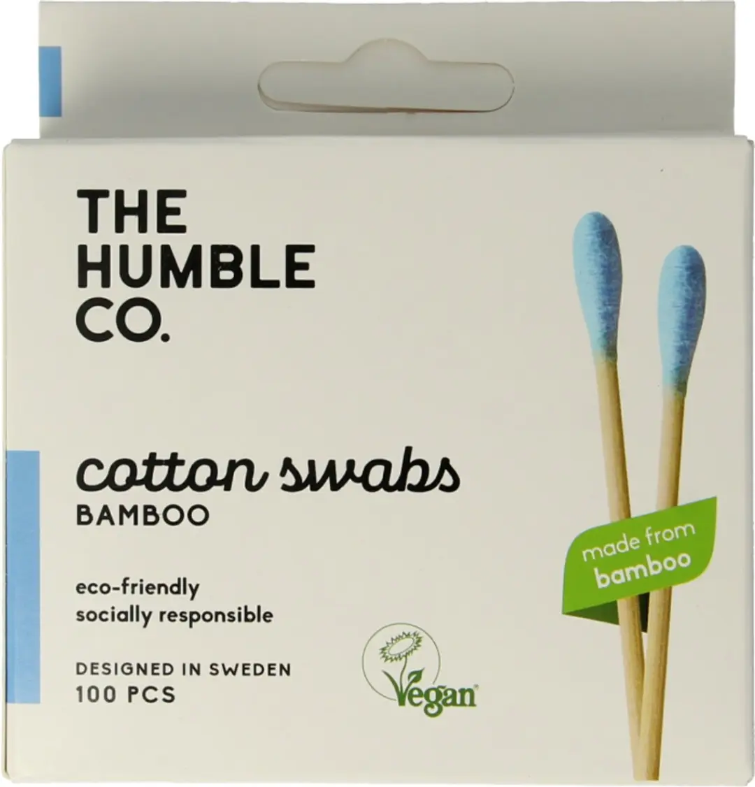 Humble Co Bamboe Wattenstaafjes - 100 Stuks - Blauw - afbeelding 5 van 6
