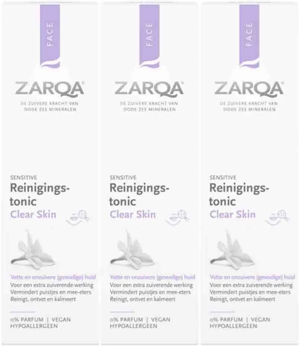 Zarqa Clear Skin Reinigingstonic - 3x 200ml - afbeelding 6 van 6