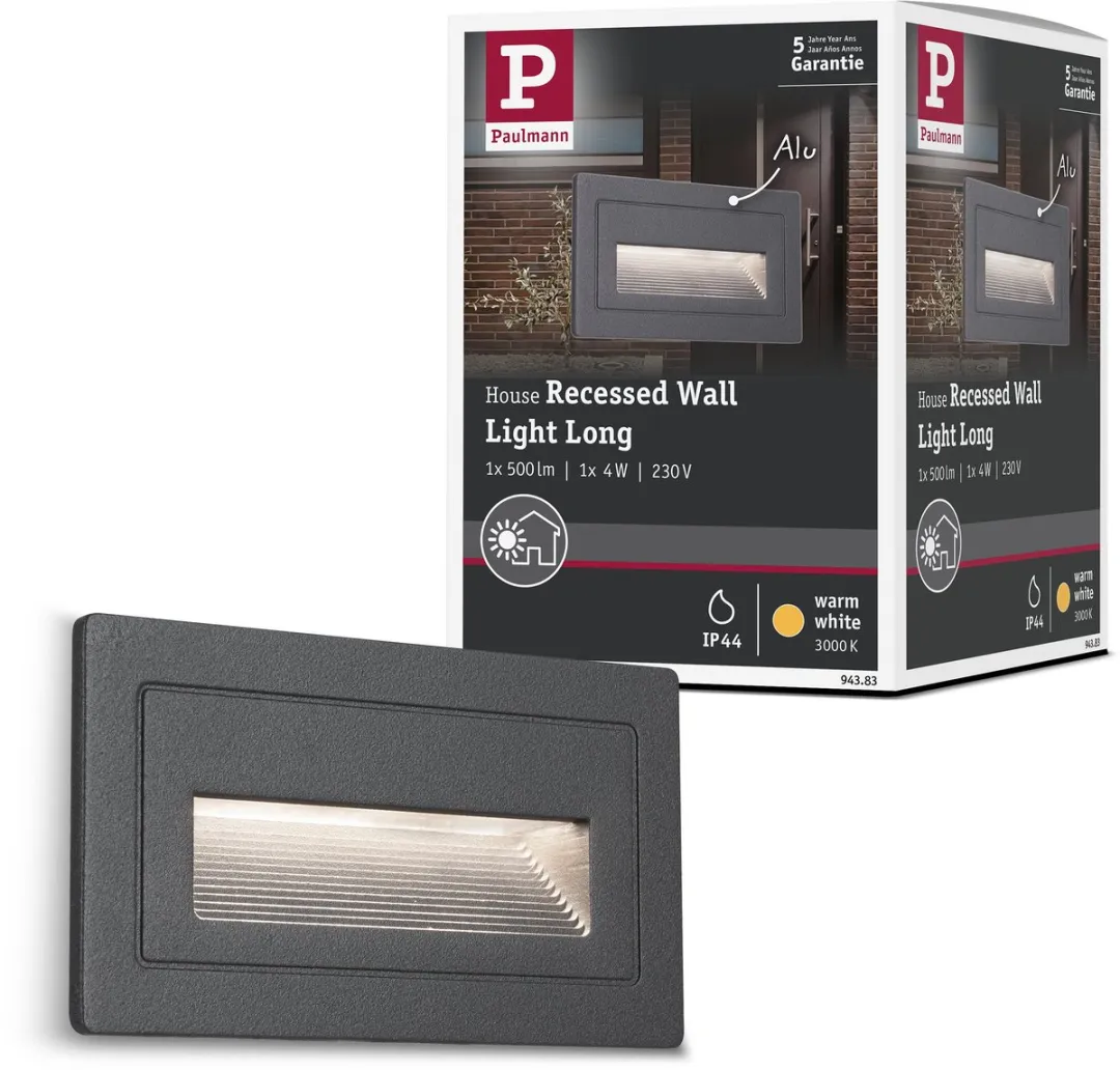 Paulmann LED Wandarmatuur Buiten 4W 3000K - Zwart