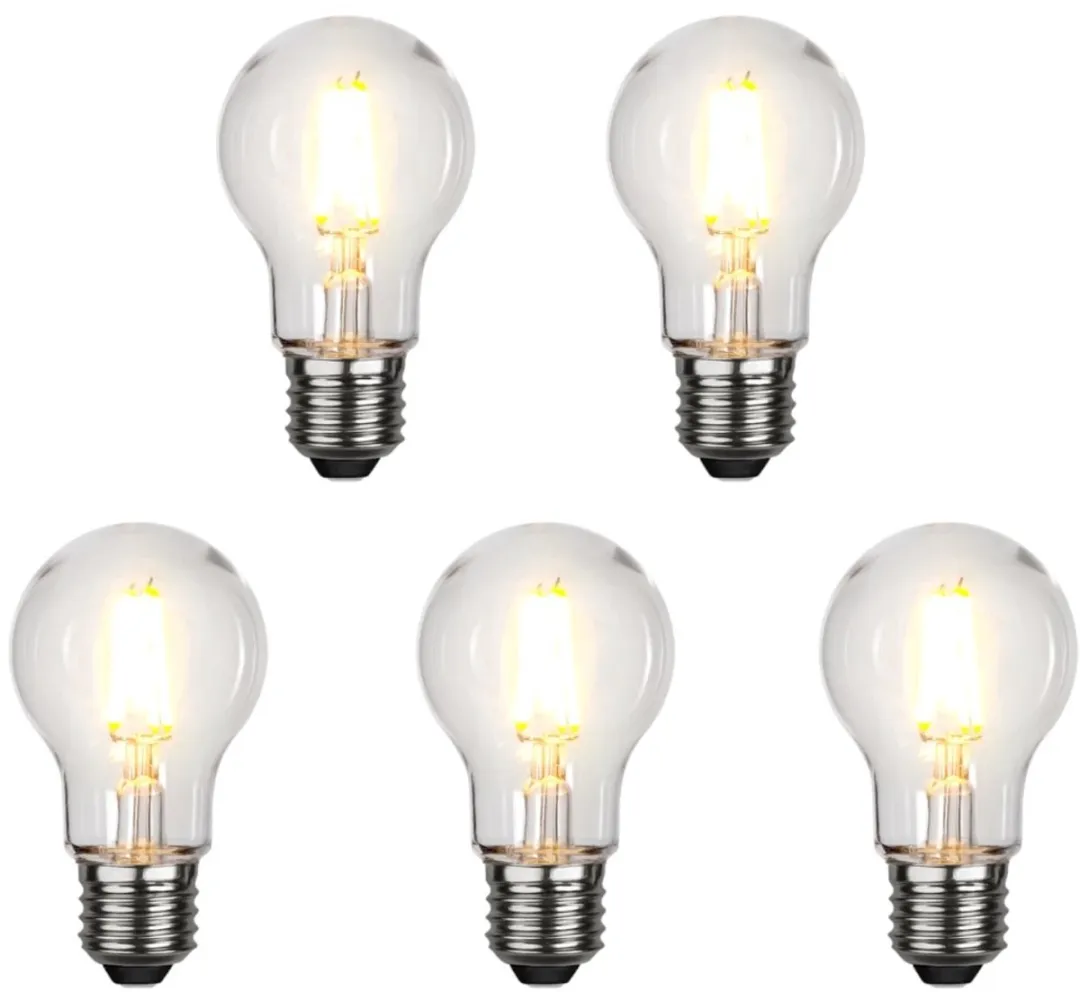 Star Trading Prikkabel E27 2.4W Extra Warm Wit - 5 Stuks