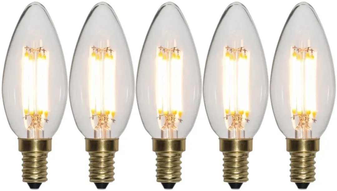 Star Trading Kaarslamp E14 4W Super Warm Wit - 5 Stuks