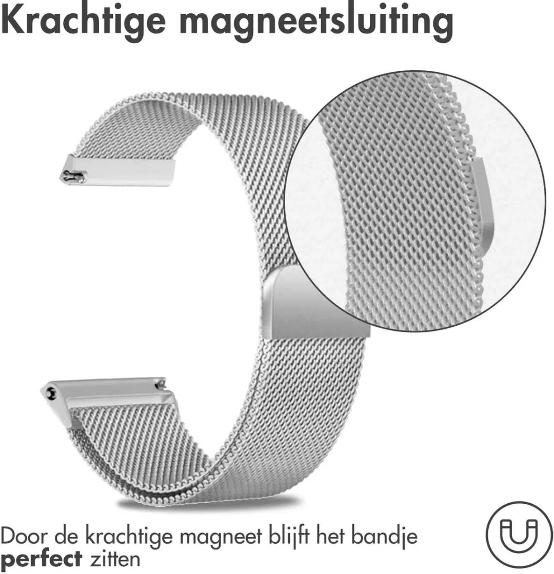 Imoshion Milanees Magnetisch Bandje 24mm - Zilver