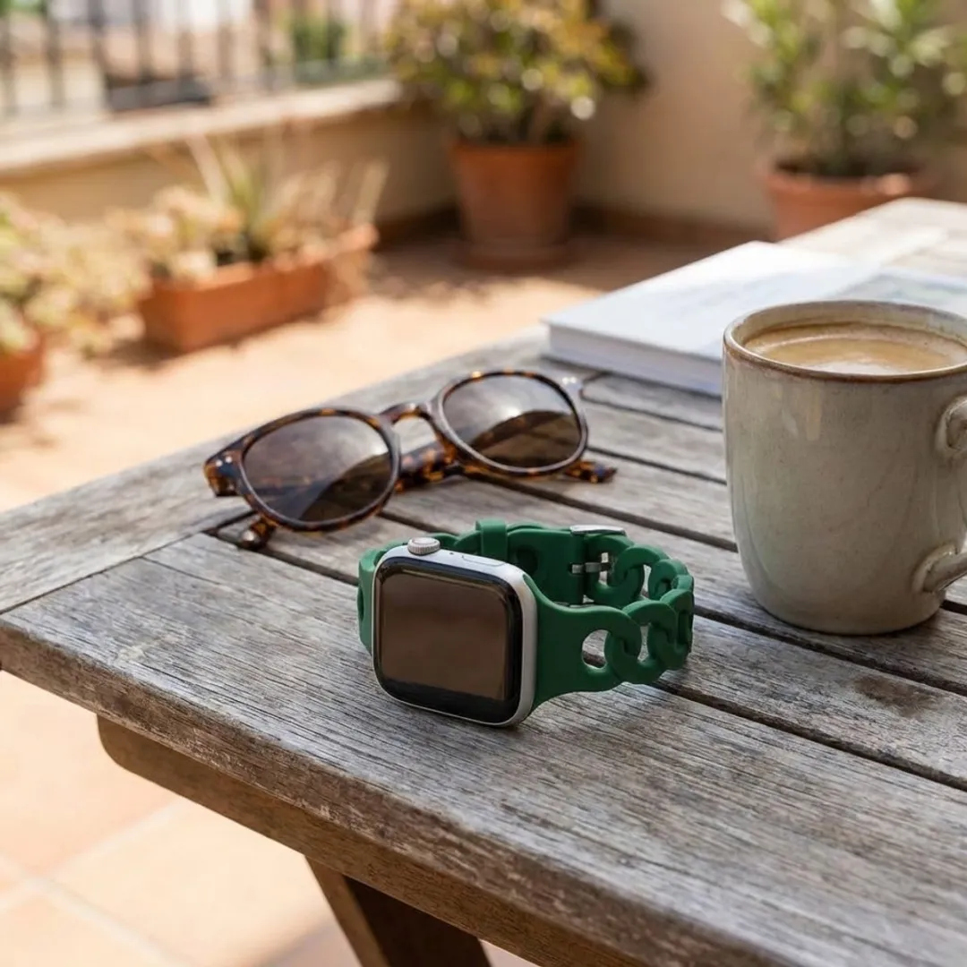 NUVEX Leger Groen Horlogebandje Apple Watch 40mm - Ultra Dun Silicone