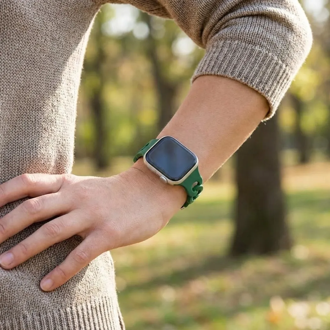 NUVEX Leger Groen Horlogebandje Apple Watch 40mm - Ultra Dun Silicone