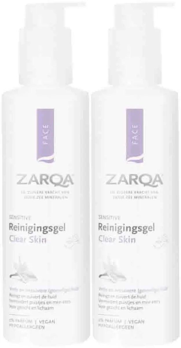 Zarqa Clear Skin Reinigingsgel - 2 x 200 ml - afbeelding 5 van 5