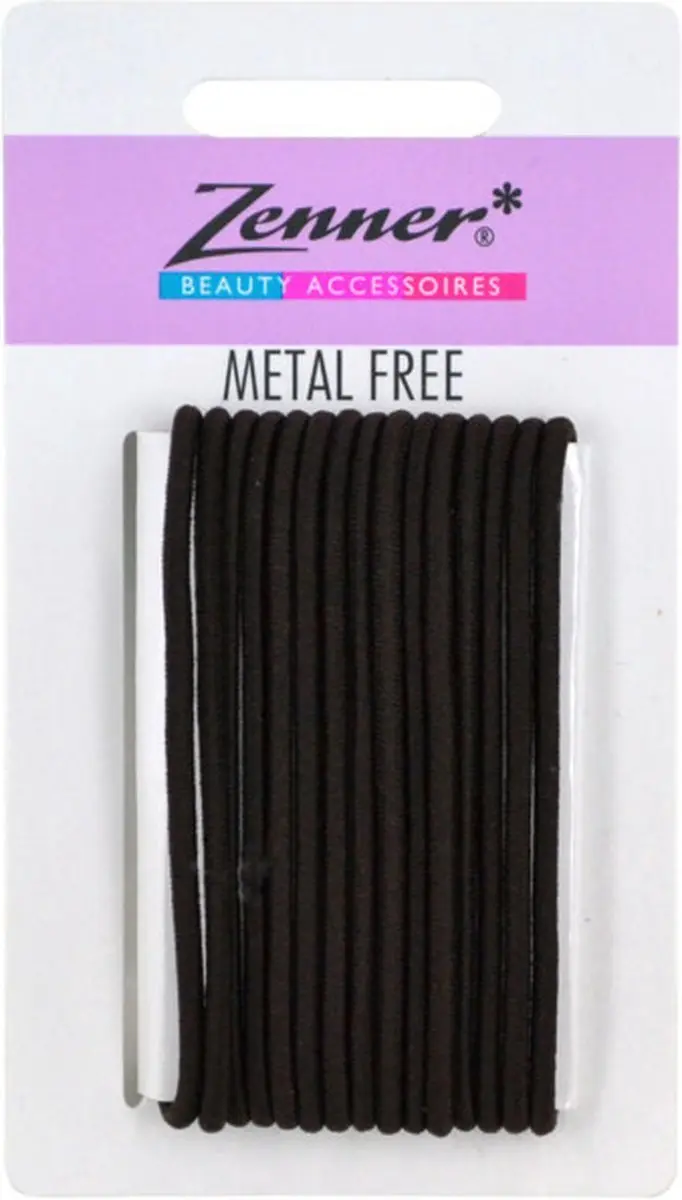 Zenner Metaalvrije Haarelastiekjes Bruin - 2x 15 Stuks - Medium - afbeelding 2 van 2