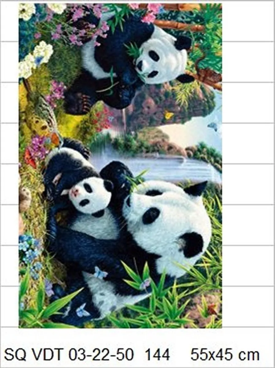 VDTOYS Diamond Painting VDTB144 Panda's - Groot formaat 55x45cm