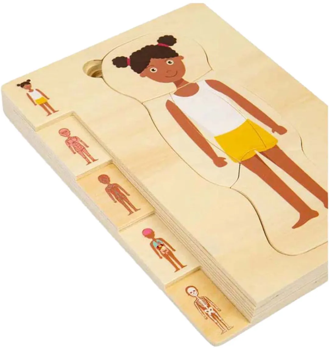 BIGJIGS Houten Anatomiepuzzel Meisje 26 Stuks - Multicolor
