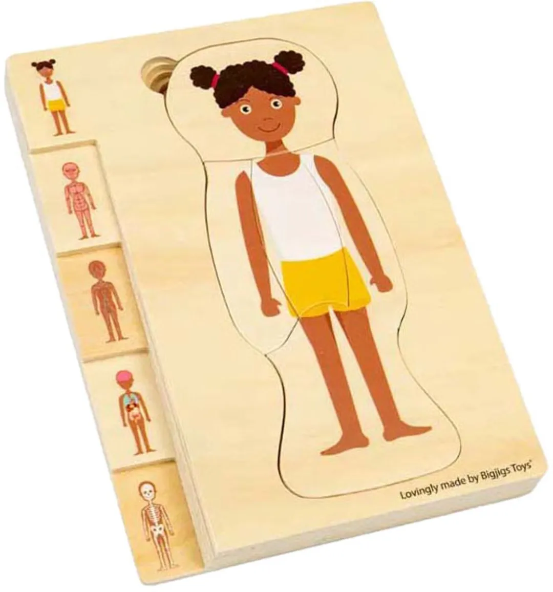 BIGJIGS Houten Anatomiepuzzel Meisje 26 Stuks