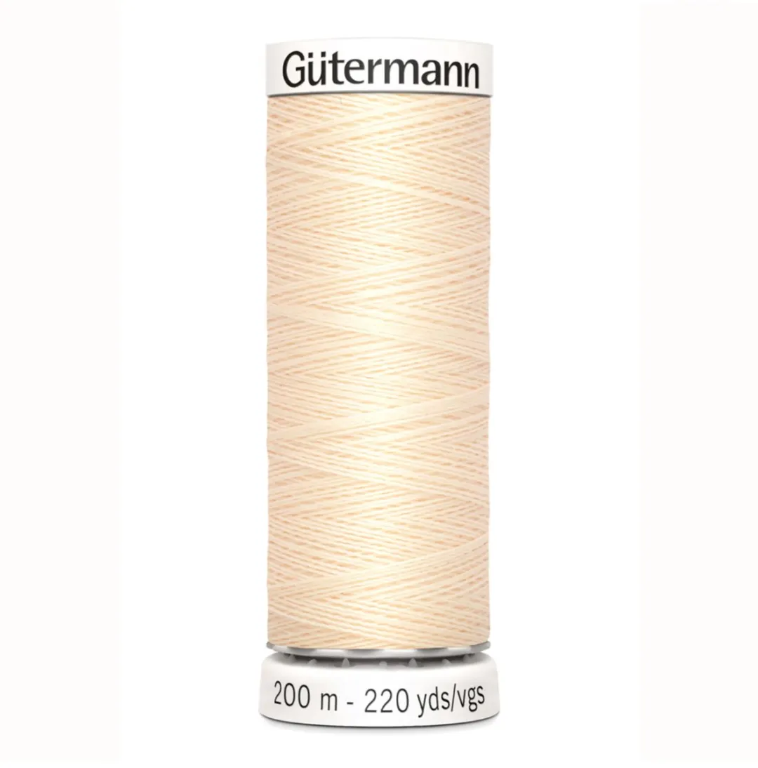 Gutermann Naaigaren Nr 414 - 200m - Crème