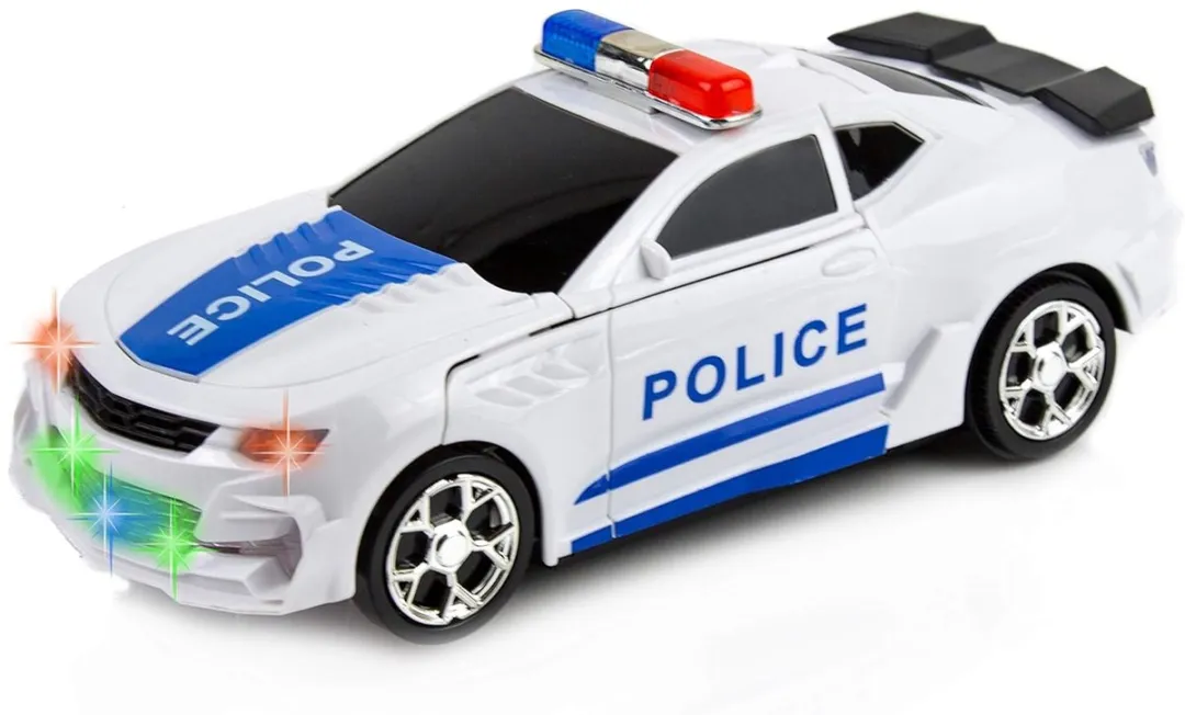 YJ Toys Police Robot Car 2-in-1 Transformerend 22cm - Wit
