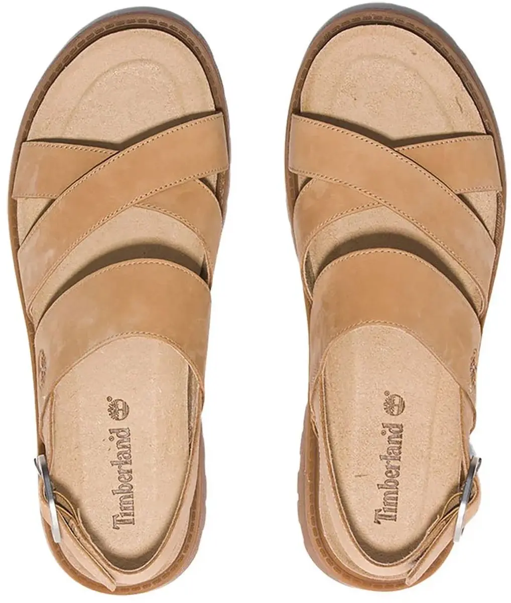 Timberland Clairemont Way Cross Strap Sandalen - Beige - afbeelding 5 van 6