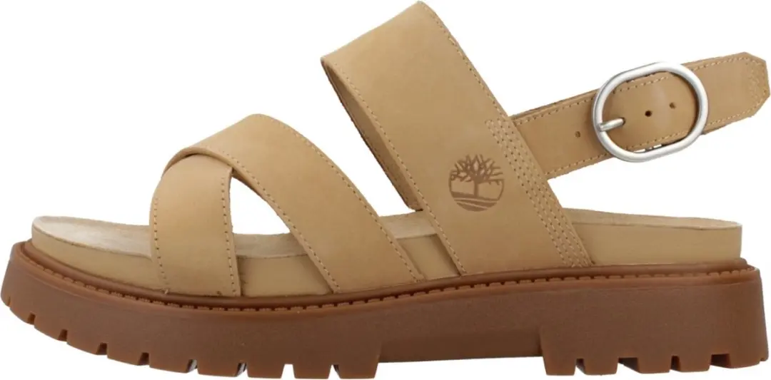 Timberland Clairemont Way Cross Strap Sandalen - Beige - afbeelding 2 van 6