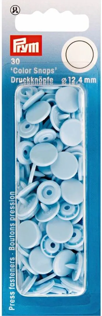 Prym Drukknoop ColorSnaps 12,4mm Lichtblauw - 30 Stuks - afbeelding 6 van 6