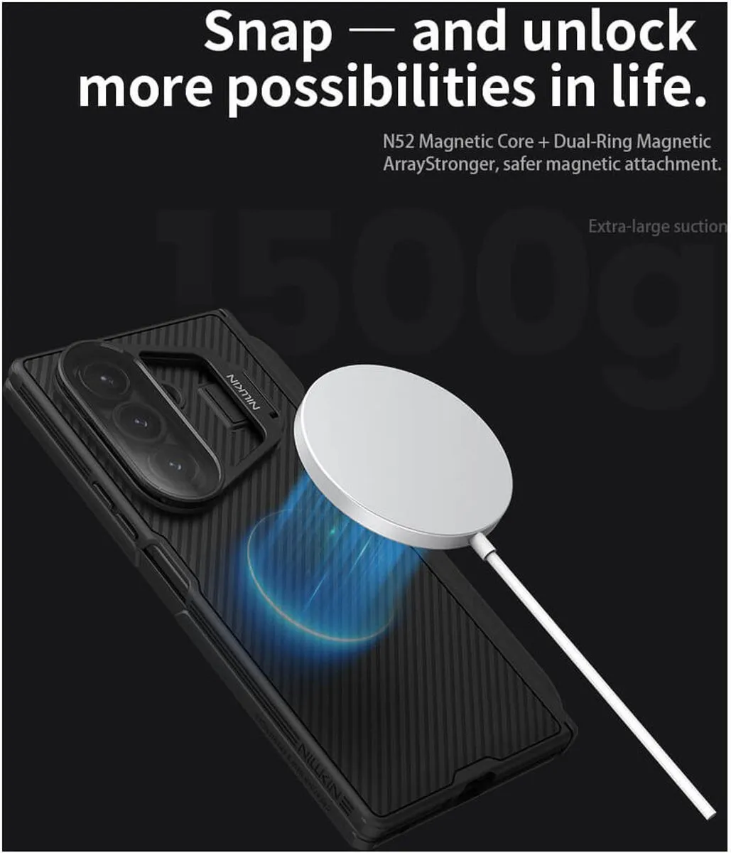 Nillkin CamShield Prop Magnetic Hoesje - Samsung Galaxy Z Fold 7 - Zwart