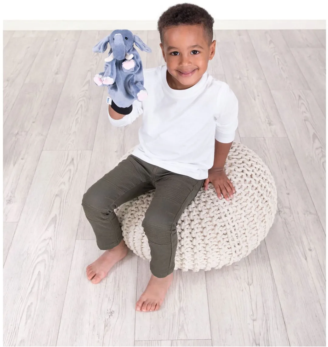 Beleduc Handpop Olifant 40128 - Grijs