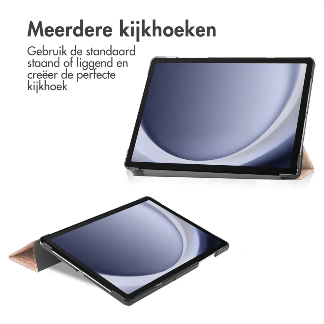 Imoshion Tablethoes Trifold Bookcase SH00066634 - Samsung Galaxy Tab A9 Plus - Roségoud