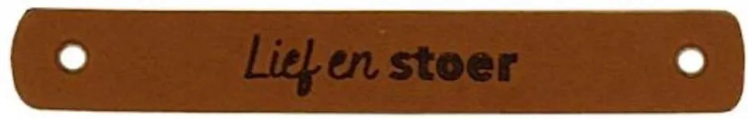 Durable Leren Labels "Lief en Stoer"