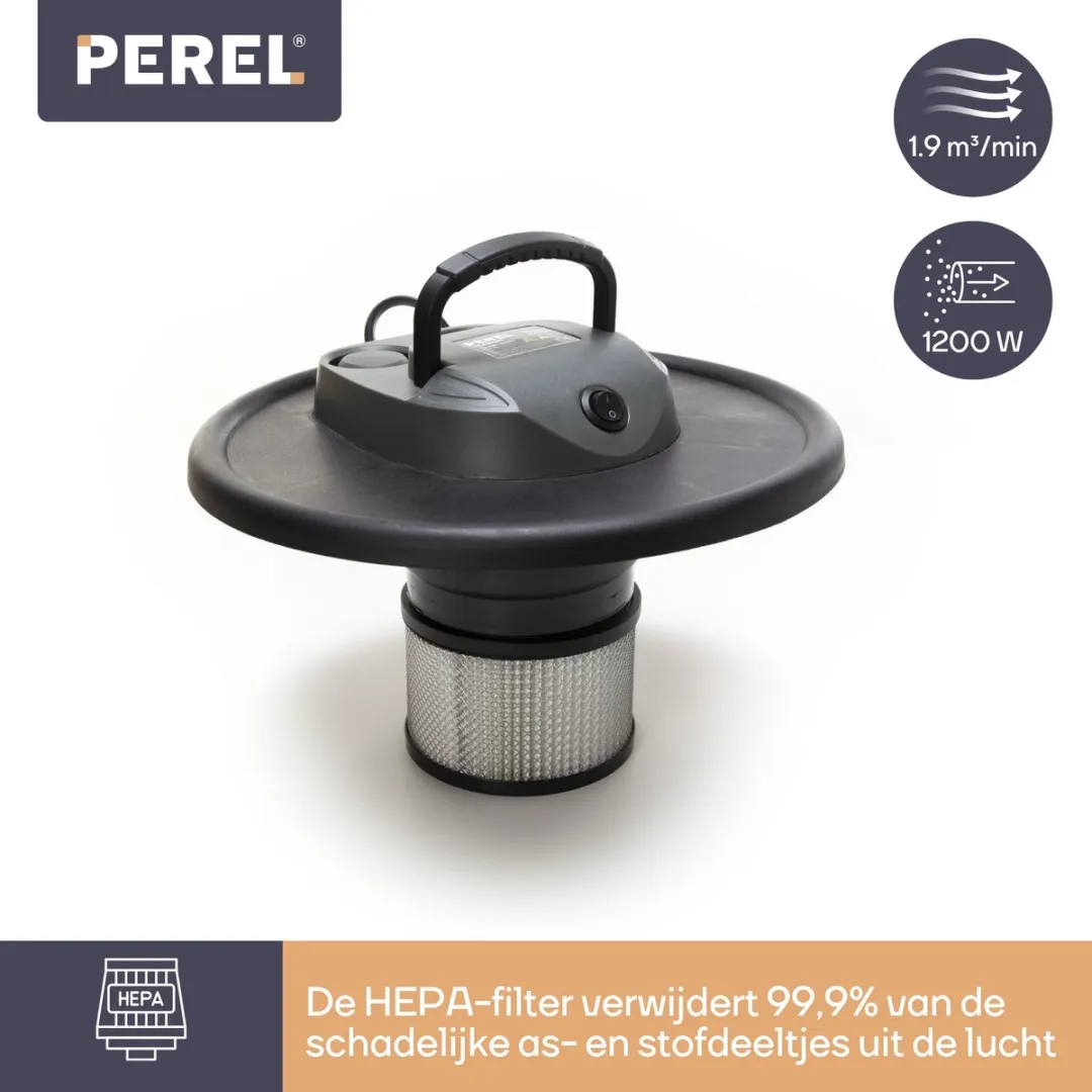 Perel Aszuiger TCA90201 1200W - 20L - HEPA-filter - Zwart