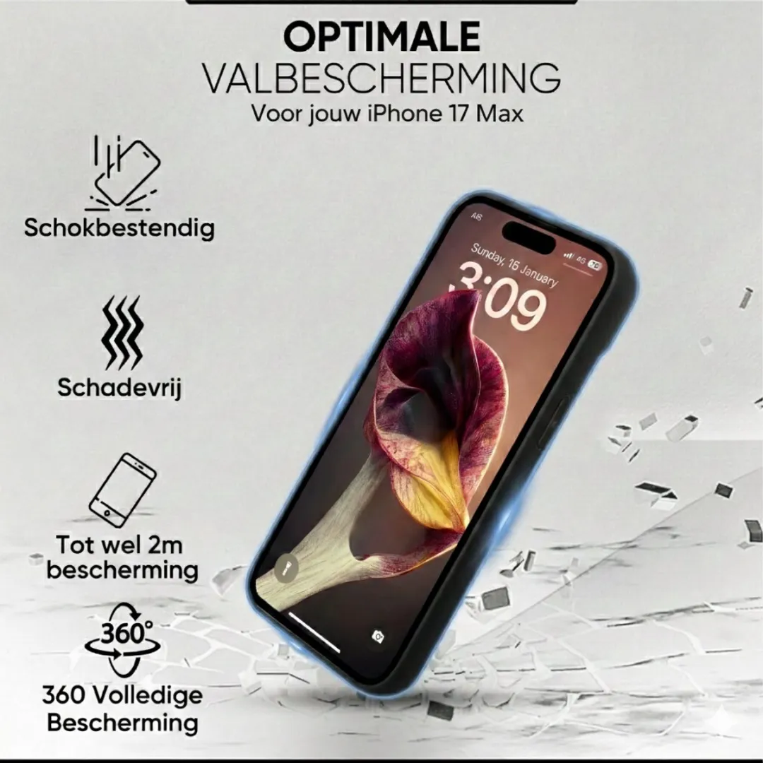 NUVEX iPhone 17 Pro Max Siliconen Hoesje - Zwart - afbeelding 4 van 6