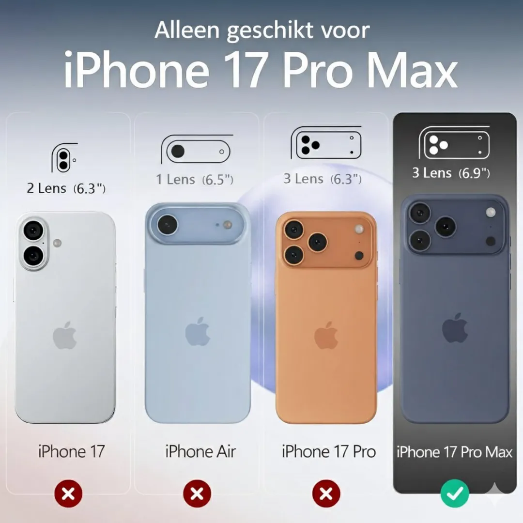 NUVEX iPhone 17 Pro Max Siliconen Hoesje - Zwart - afbeelding 3 van 6