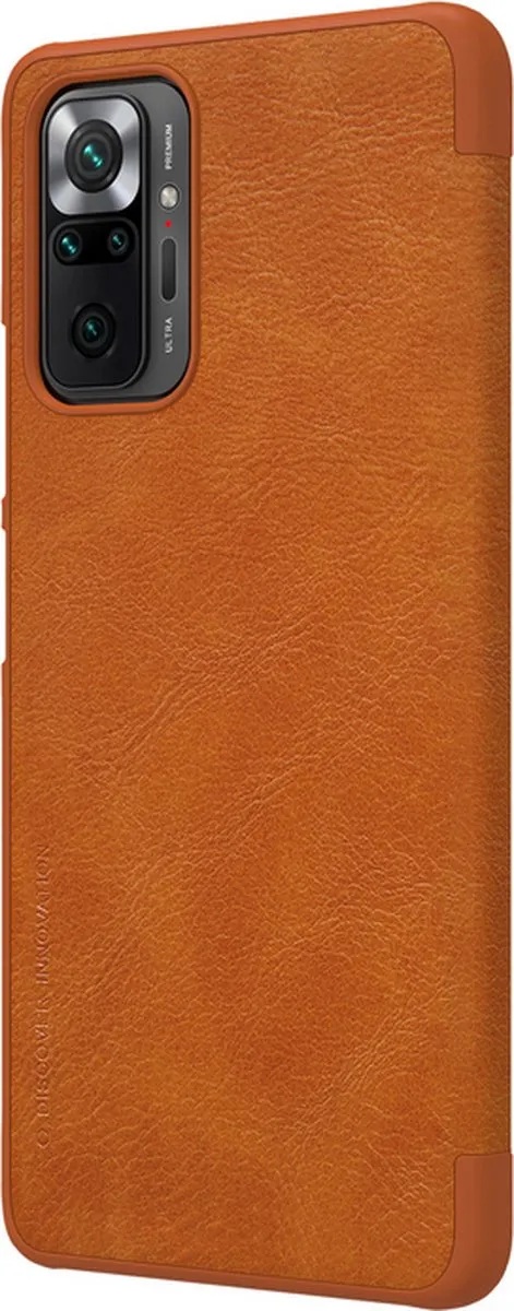 Nillkin Qin PU Leather Book Case Xiaomi Redmi Note 10 Pro - Bruin - afbeelding 3 van 6