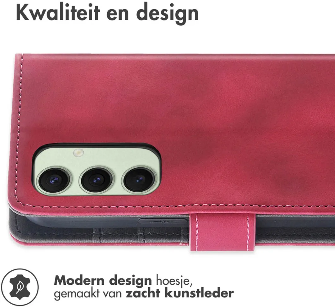 Imoshion Bookcase Hoesje Samsung Galaxy S24 FE - 3 Pasjes - Rood