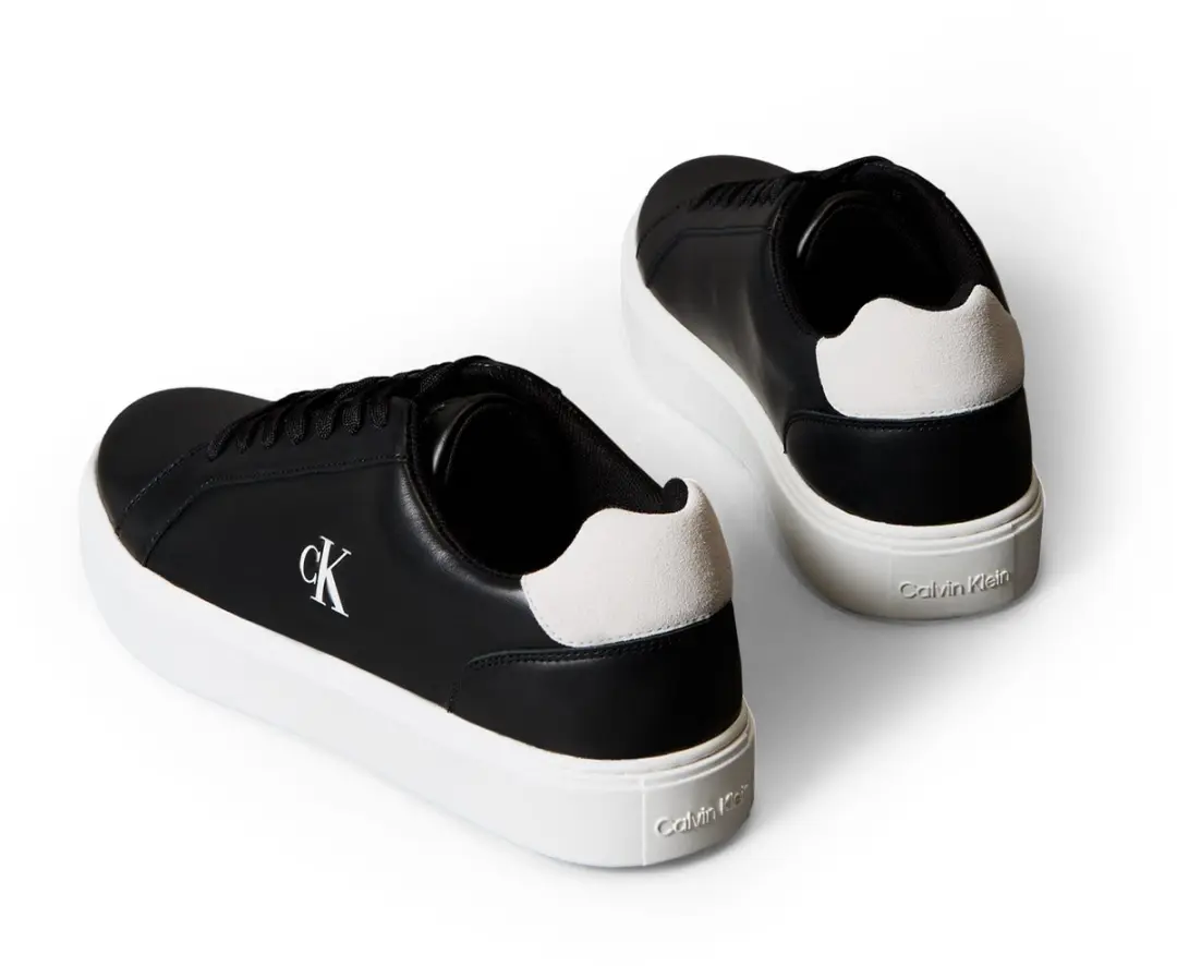 Calvin Klein Classic Cupsole Laceup Sneakers - Zwart/Wit - afbeelding 4 van 6