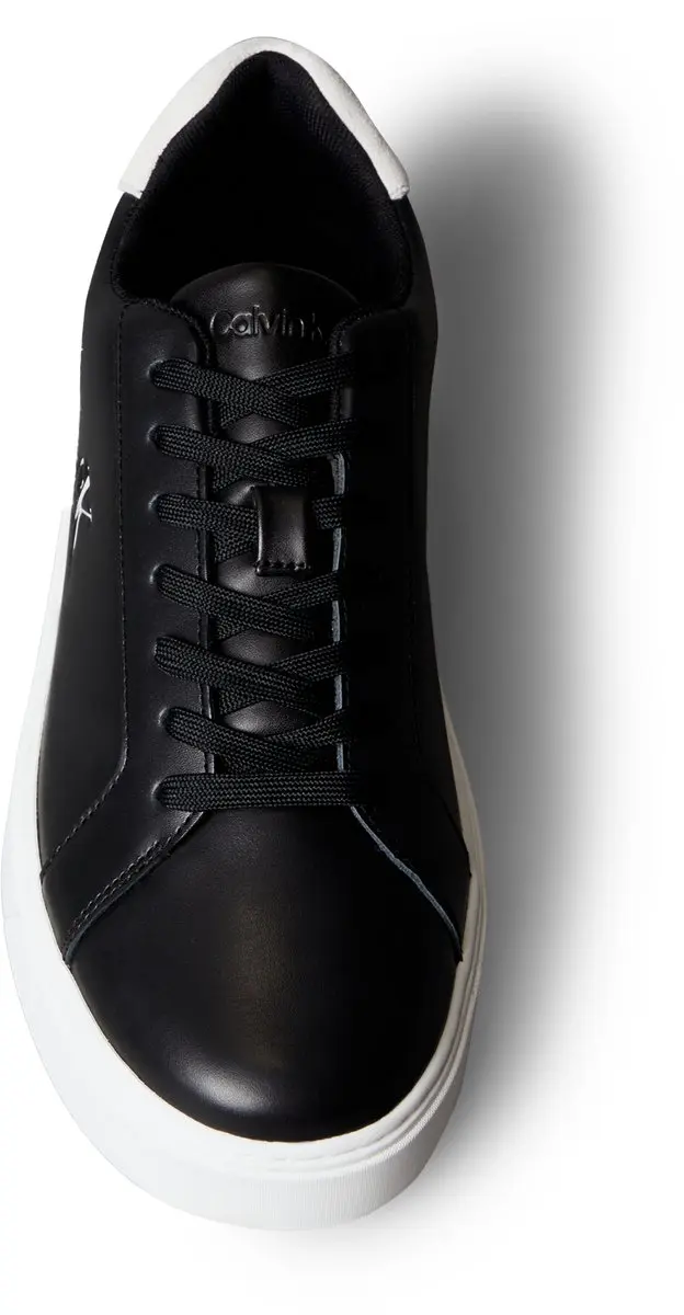 Calvin Klein Classic Cupsole Laceup Sneakers - Zwart/Wit - afbeelding 2 van 6
