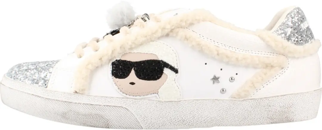 KARL LAGERFELD SKOOL IKONIC PEEP LINED LO Wit 38 EU