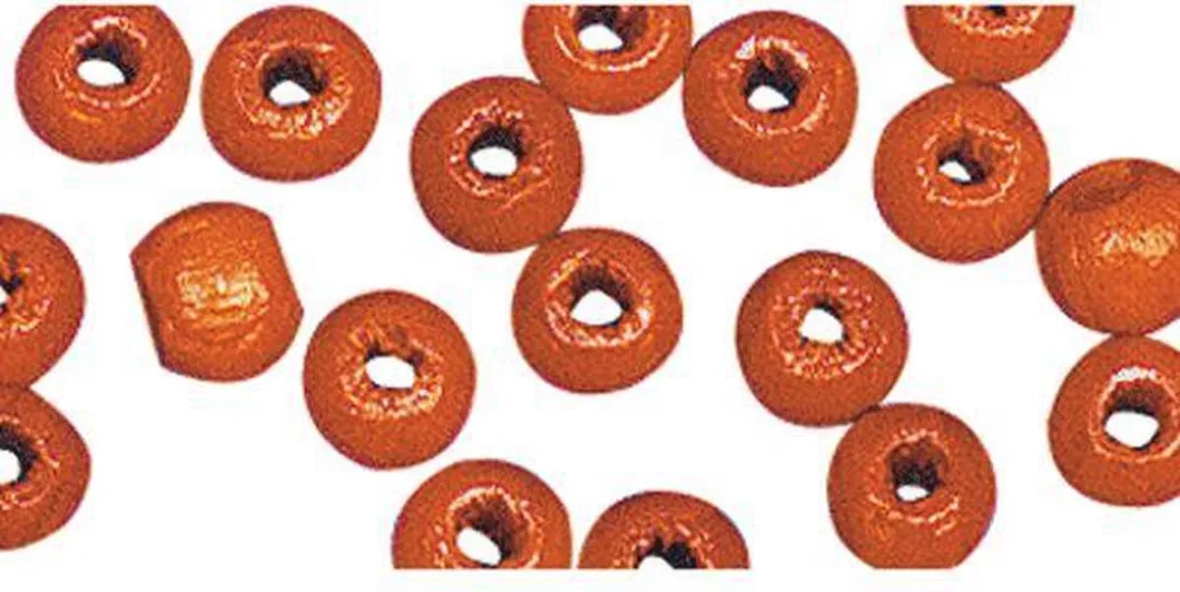 Rayher Hobby Houten Kralen 10mm - 52 Stuks - Oranje