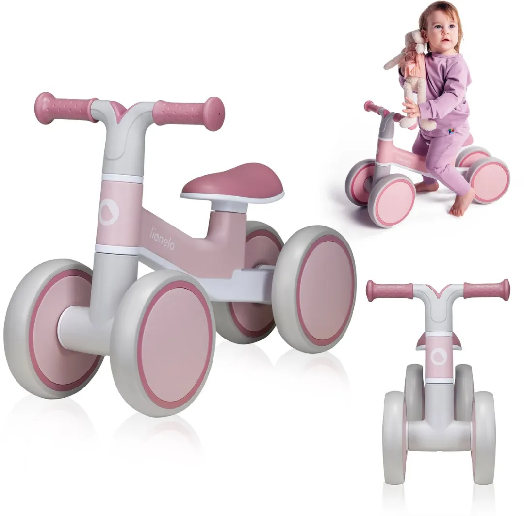 Lionelo Villy Loopfiets 4W Blauw - 1-3 jaar - tot 30kg