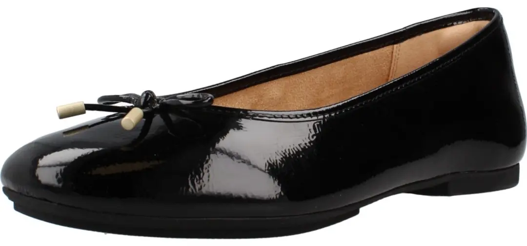 FITFLOP DELICATO BOW TEXTURED PATENT-LEATHER BAL Zwart 36 EU