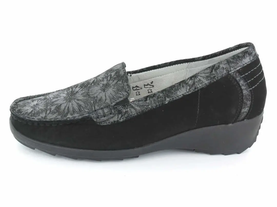 Waldläufer 348502 Hanin H-Weite schwarz dames instappers zwart maat 41