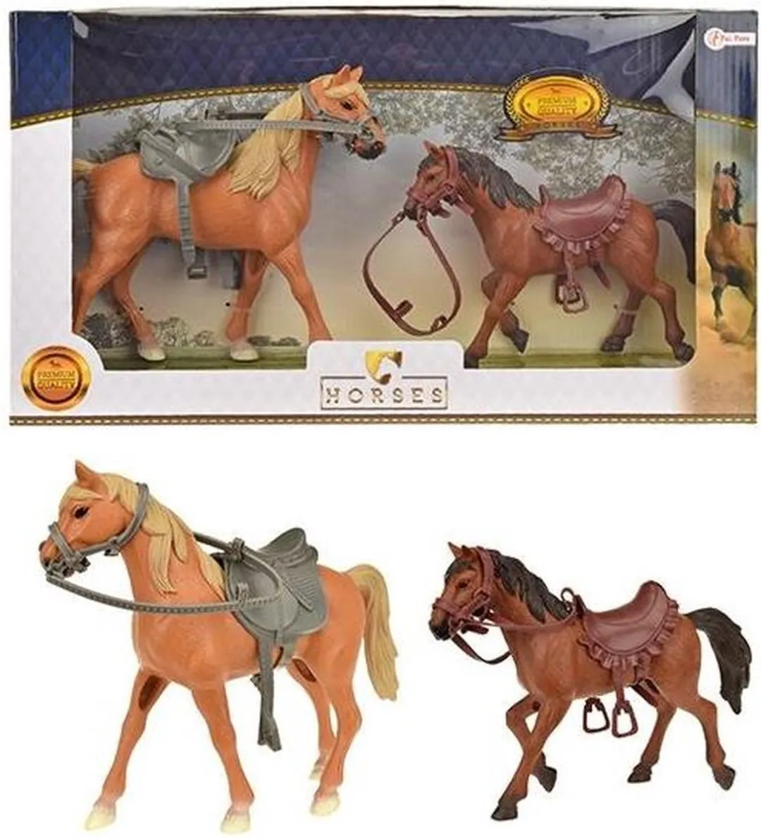 Toi-Toys Horses Pro Paard Met Veulen 37165A - Multicolor