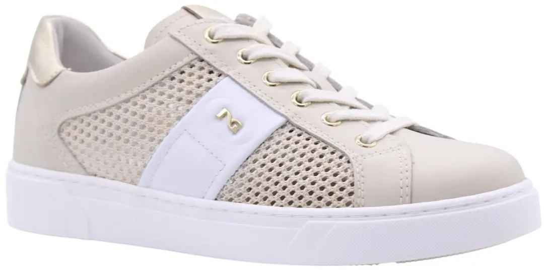 Sneaker Nerogiardini Velvet 1039 T.Nora Latte 02 Skipper Bianco Etoile