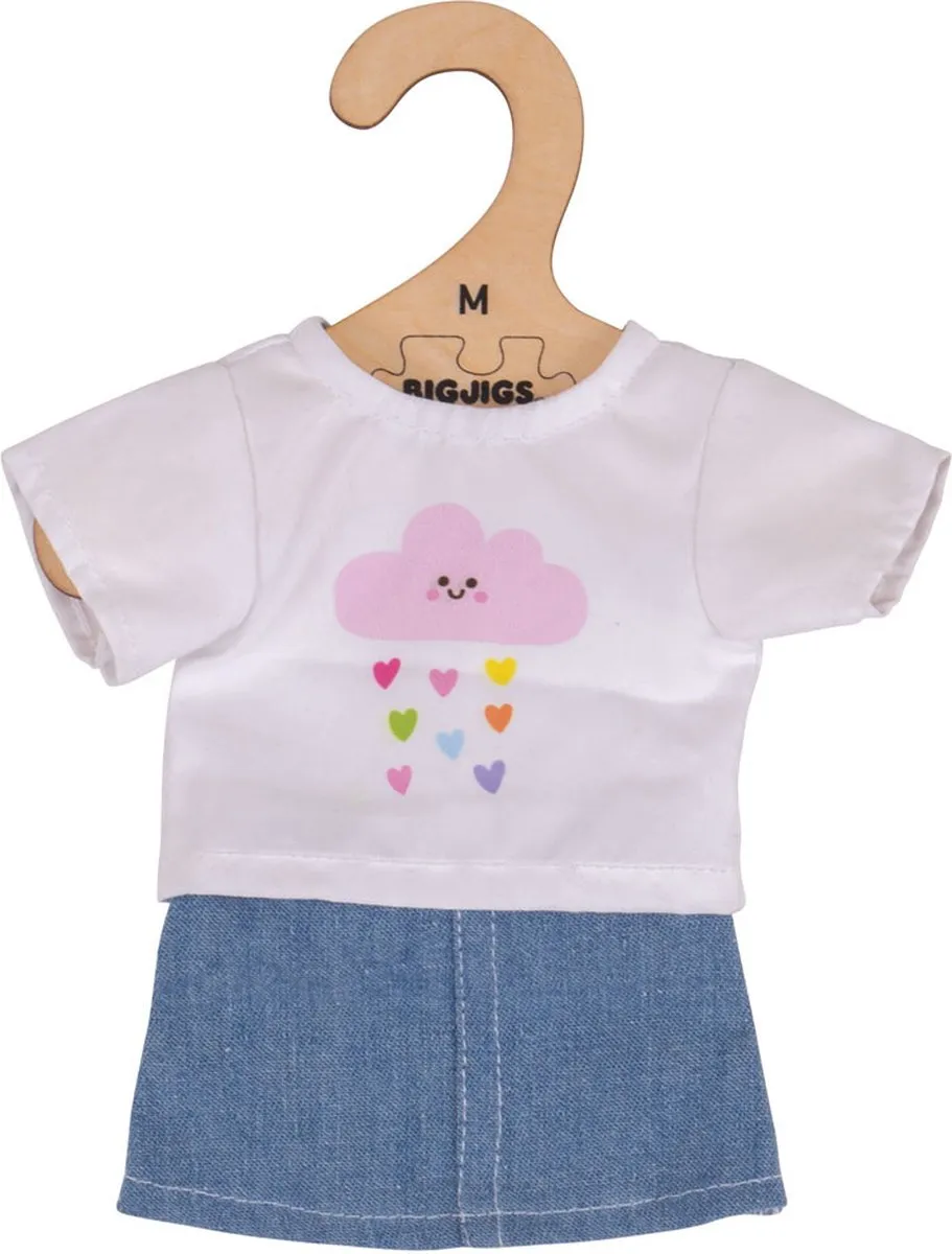 BIGJIGS BJD530 Zomerkleding - 25cm Pop - Wit