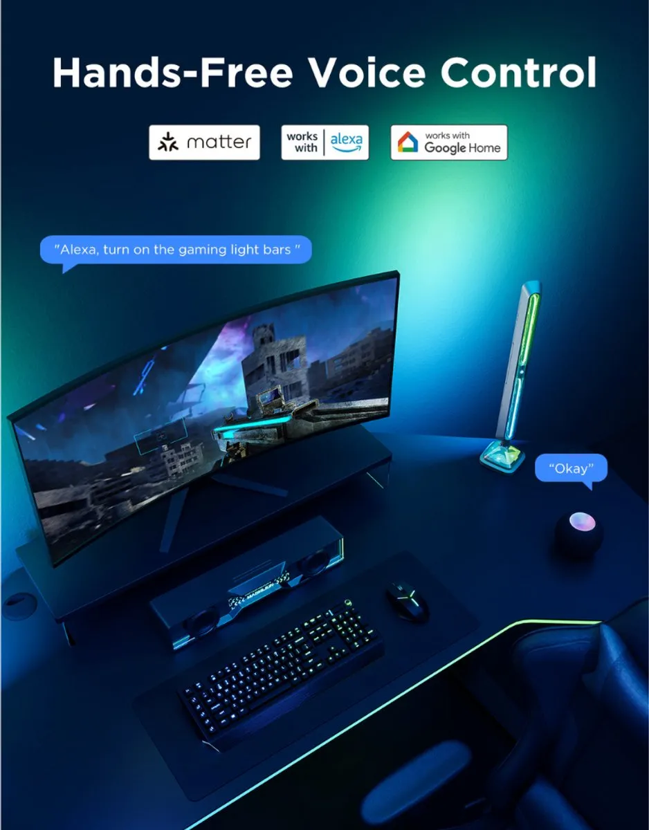 Govee Gaming Light Bars Pro RGBW - 2 Stuks - Grijs - afbeelding 6 van 6