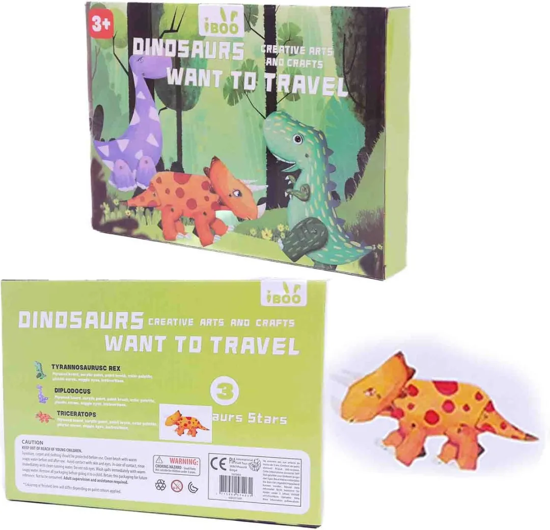 PIA Soft Toys 3D Dinosaur DIY Kit Triceratops