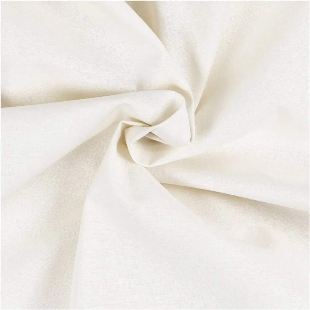 Creativ Company Unikleurige Stof 145cm - Katoen 140g/m² - Beige - 10m