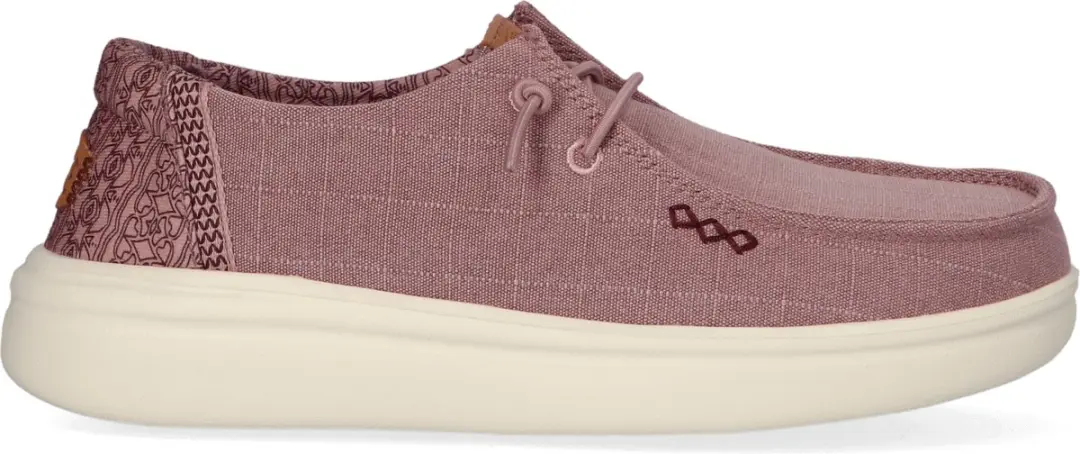 HEYDUDE Wendy Rise Chambray Grid Instappers - Rose Purple - afbeelding 2 van 6