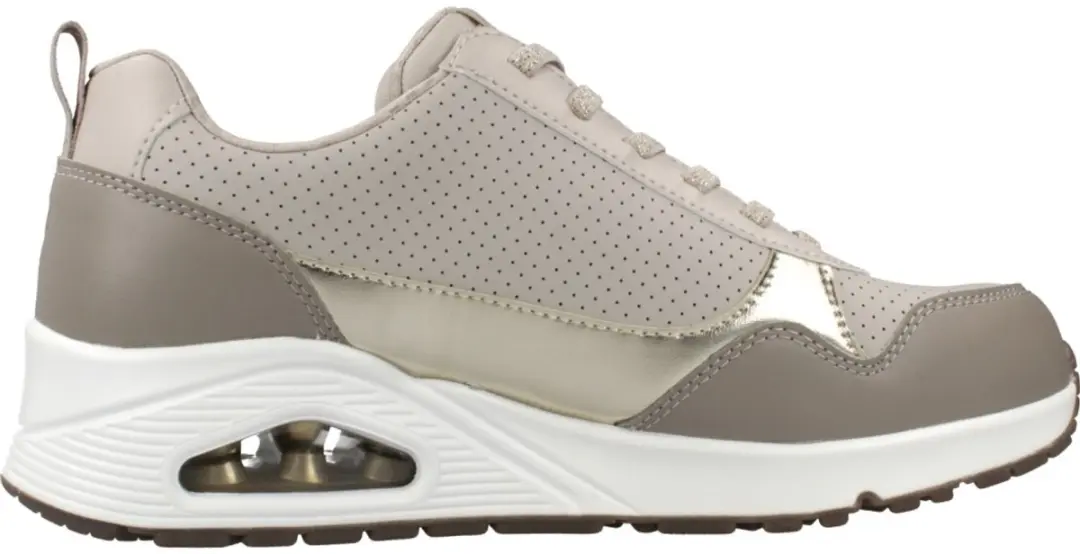 SKECHERS UNO METALLIC SLIDERS Beige 35 EU